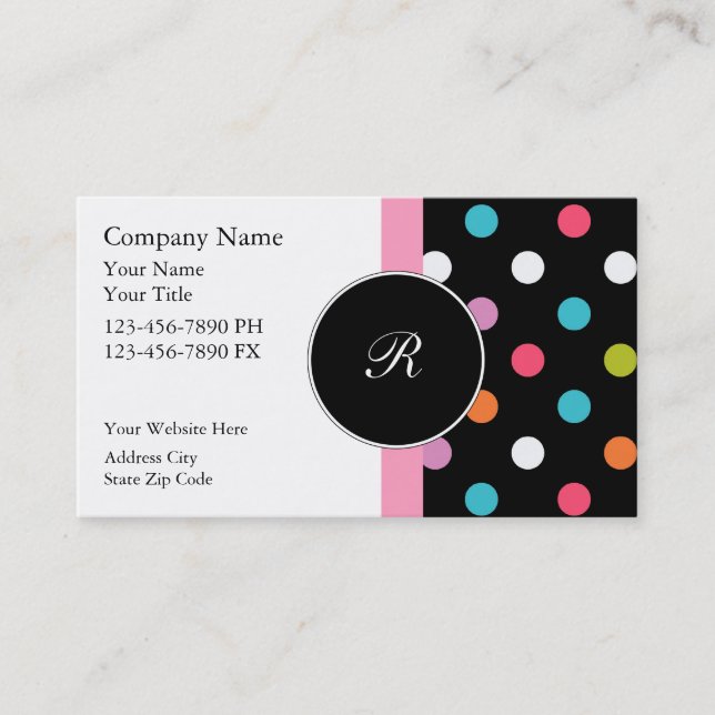 Cartes de visite à monogramme (Devant)