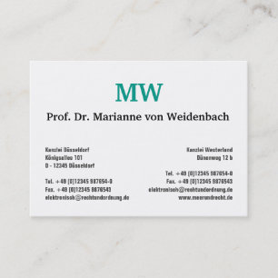 Cartes de visite à monogramme