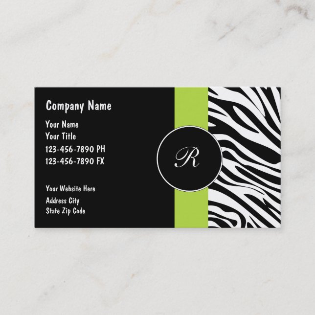 Cartes de visite à monogramme (Devant)