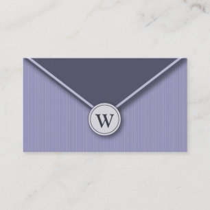 Cartes de visite à monogramme et enveloppe couleur
