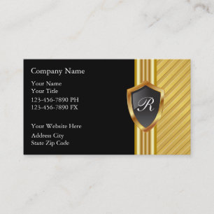 Cartes de visite à monogramme masculin