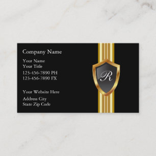 Cartes de visite à monogramme masculin