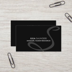 Cartes de visite à monogramme modernes et élégante