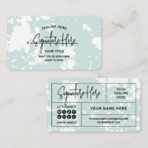 Cartes de visite à motif tie-dye plage blanchies