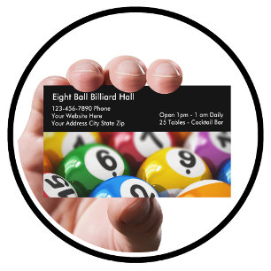 Cartes de visite à thème Billiards
