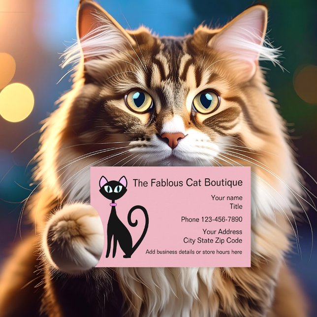 Cartes de visite à thème chat (Créateur téléchargé)