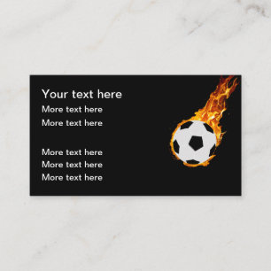 Cartes de visite à thème de ballon de football coo