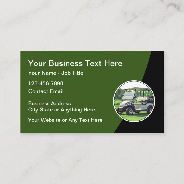 Cartes de visite à thème de golf moderne pour les  (Devant)