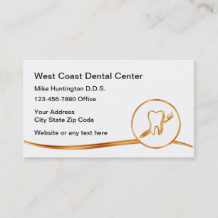 Cartes de visite à thème Dentiste classique