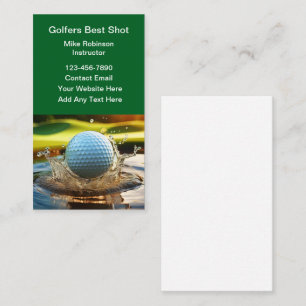 Cartes de visite à thème golf Design