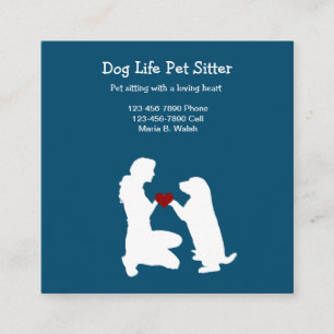 Cartes de visite à thème Pet Sitter