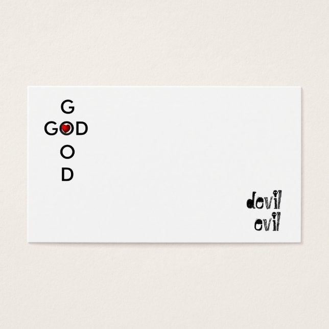 Cartes De Visite abcs du bien et du mal (Devant)
