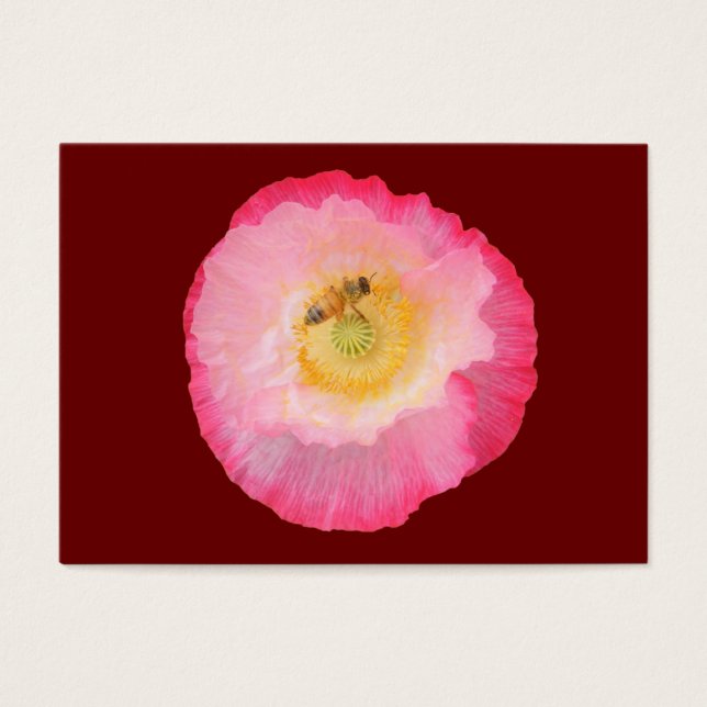 Cartes De Visite Abeille sur Poppy ~ ATC (Devant)