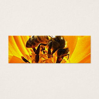 Cartes De Visite Abeille sur un Signet à fleurs
