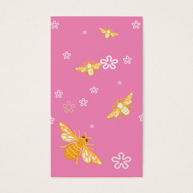 Cartes De Visite Abeilles et fleurs (Devant)