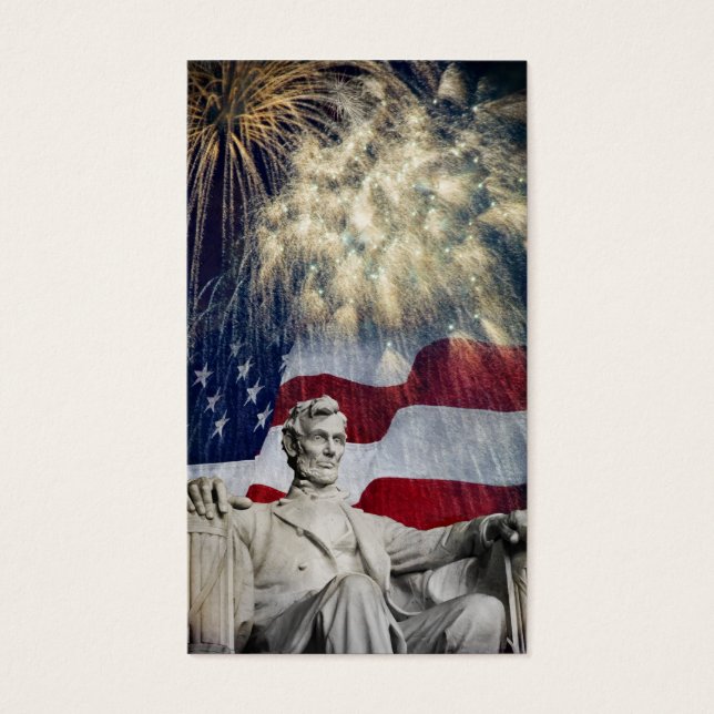 Cartes De Visite Abraham Lincoln et Fireworks (Devant)