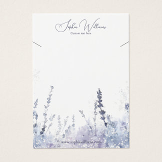 Cartes De Visite Abstract Lavander Necklace Jewelry Display Card