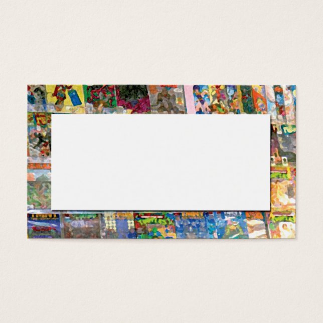 Cartes De Visite abstrait de la librairie de bandes dessinées (Devant)