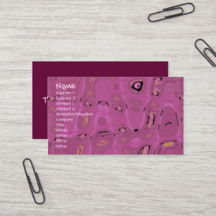Cartes de visite abstraites jaune rose primrose