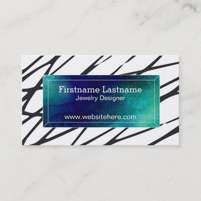 Cartes de visite abstraits d'aquarelle (Devant)