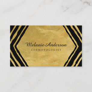 Cartes de visite abstraits de maquilleur d'or