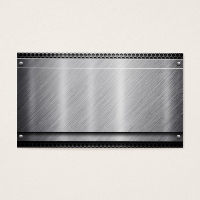 Cartes De Visite Acier inoxydable avec maille "vide" (Devant)