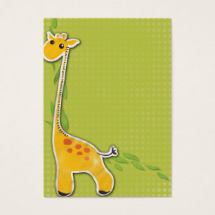 Cartes De Visite adorable arrière - plan de la petite girafe