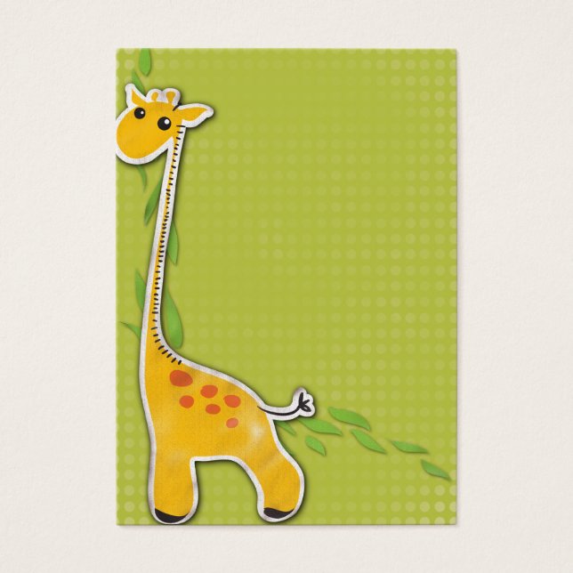 Cartes De Visite adorable arrière - plan de la petite girafe (Devant)
