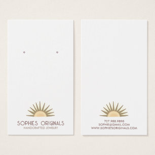Cartes De Visite Affichage de l'oreille des rayons Sun Boho