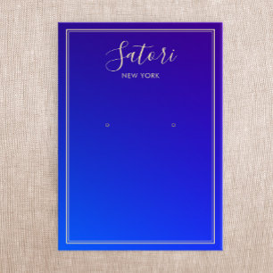 Cartes De Visite Affichage de l'oreille du script Royal Blue Ombre