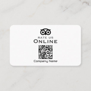 Cartes de visite Affichage QR de révision commerci