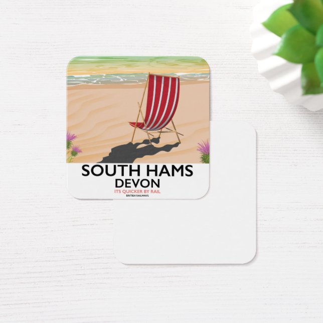 Cartes De Visite Affiche de la plage de South Hams Devon (Bureau)