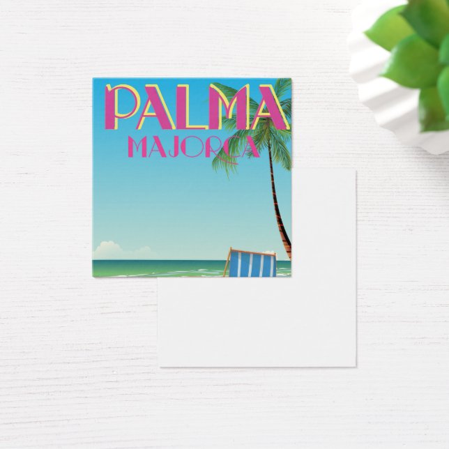 Cartes De Visite Affiche de vacances de plage à Palma Majorque (Bureau)