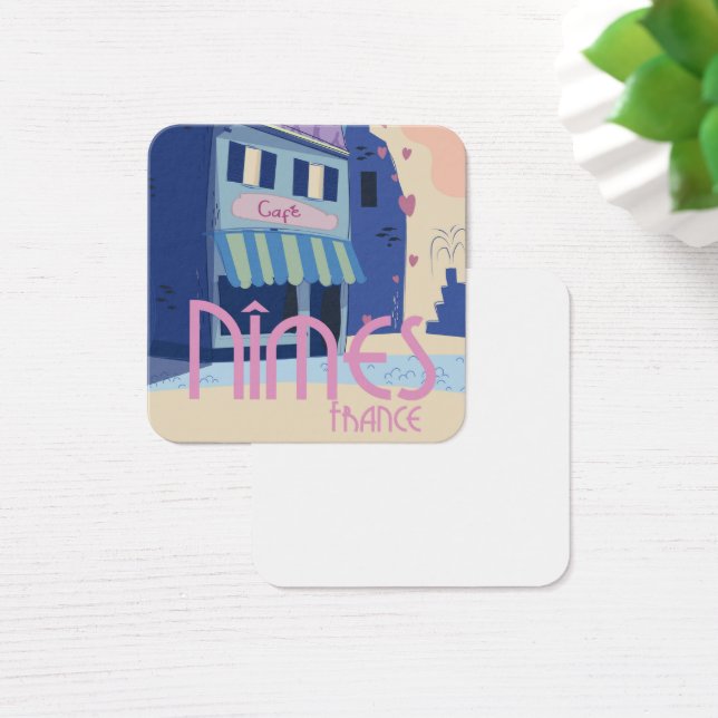 Cartes De Visite Affiche de voyage à Nîmes France impression. (Bureau)