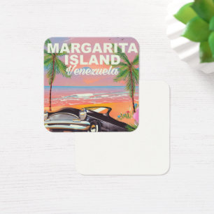 Cartes De Visite Affiche de voyage de l'île Margarita - Venezuela