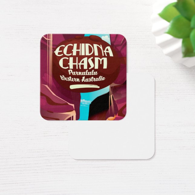 Cartes De Visite Affiche de voyage dessin animé Echidna Chasm (Bureau)