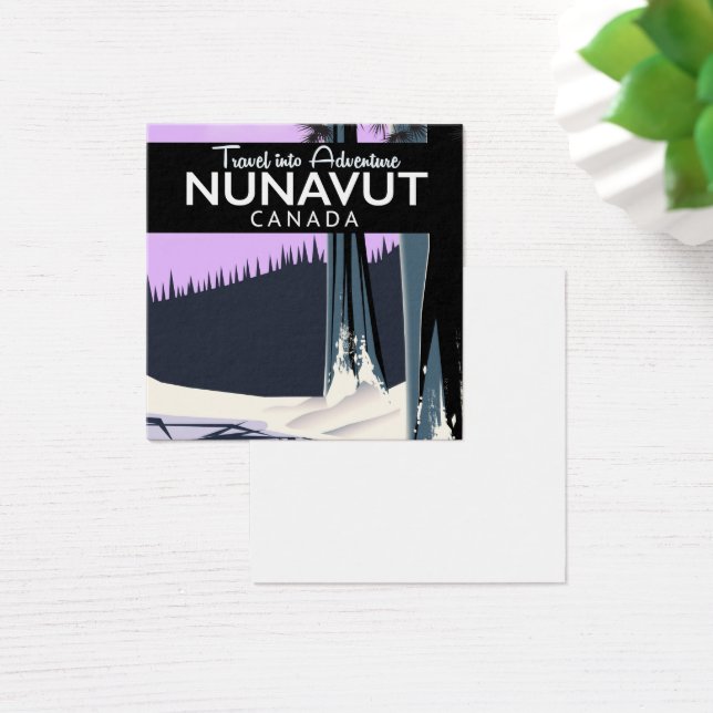 Cartes De Visite affiche de voyage du Nunavut Canada (Bureau)