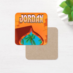 Cartes De Visite Affiche de voyage du palais de Jordanie