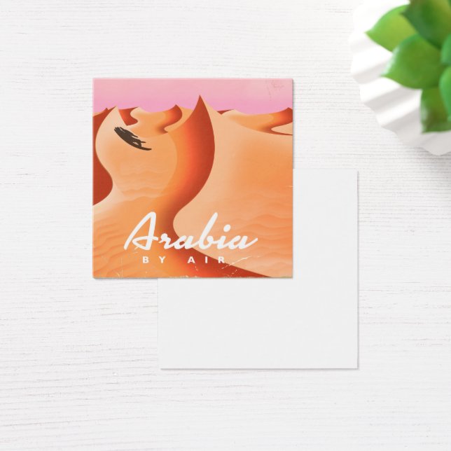 Cartes De Visite Affiche de voyage en Arabie par avion (Bureau)