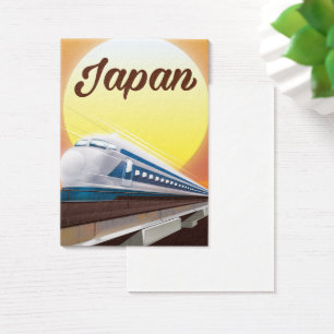Cartes De Visite Affiche de voyage en train à grande vitesse du Jap