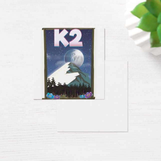 Cartes De Visite Affiche de voyage K2 Mountain (Bureau)