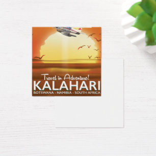 Cartes De Visite affiche de voyage Kalahari Desert Adventure