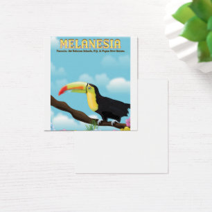 Cartes De Visite Affiche de voyage Melanesia Toucan