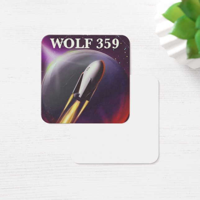 Cartes De Visite Affiche de voyage spatial "pour une aventure" Wolf (Bureau)