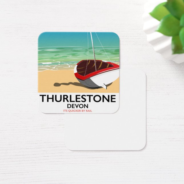 Cartes De Visite Affiche de voyage Thurlestone South Devon (Bureau)