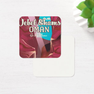 Cartes De Visite Affiche de voyage vintage Jebel Shams, Oman.