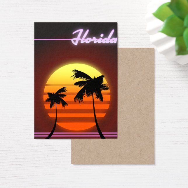 Cartes De Visite Affiche Florida Sunset 1984 (Bureau)