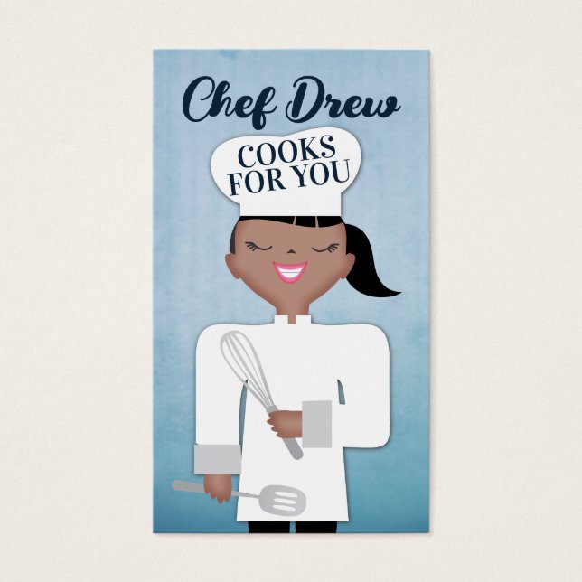 Cartes De Visite Africain-Américain Noir cuisine chef culinaire (Devant)
