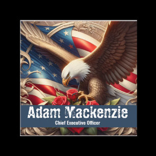 Cartes de visite aigle drapeau américain patriotiq