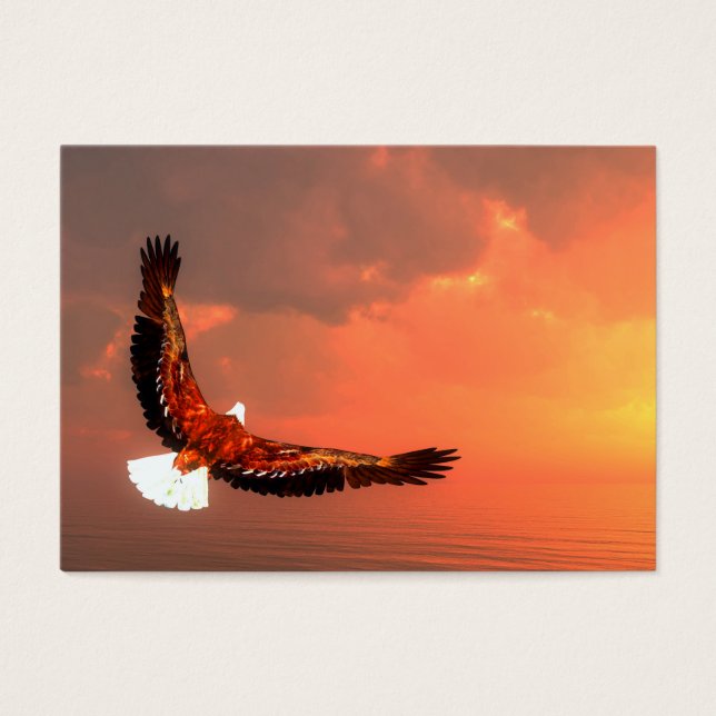 Cartes De Visite Aigle volant au soleil - rendu 3D (Devant)